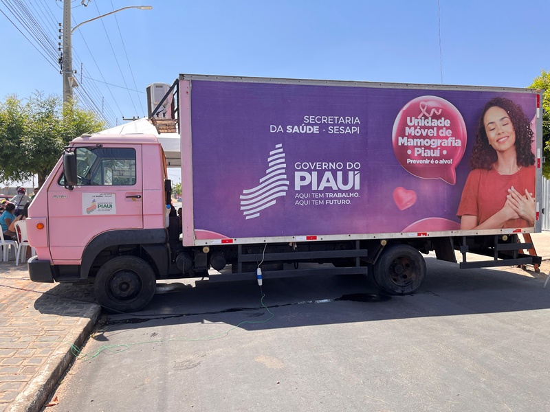 Campo Grande do Piauí recebe carreta da mamografia com exames para mulheres de 40 a 69 anos