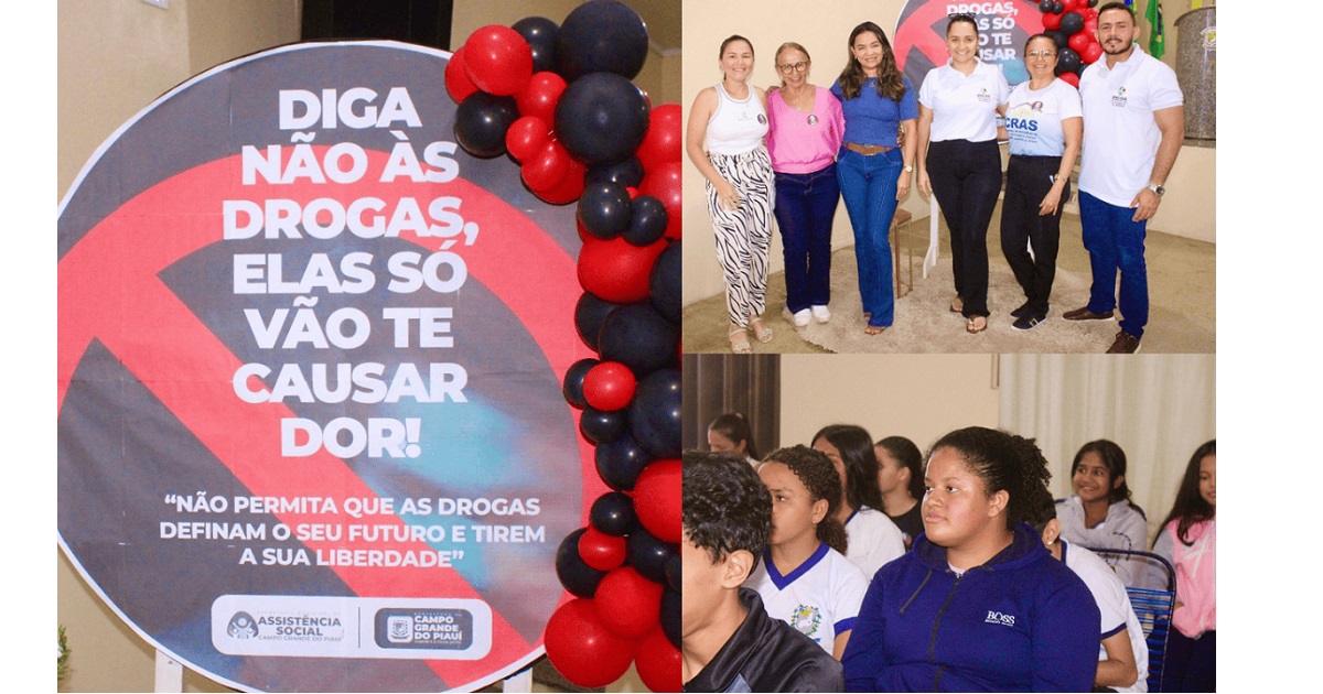 Ação educativa aborda prevenção ao uso de drogas entre jovens em Campo Grande do Piauí